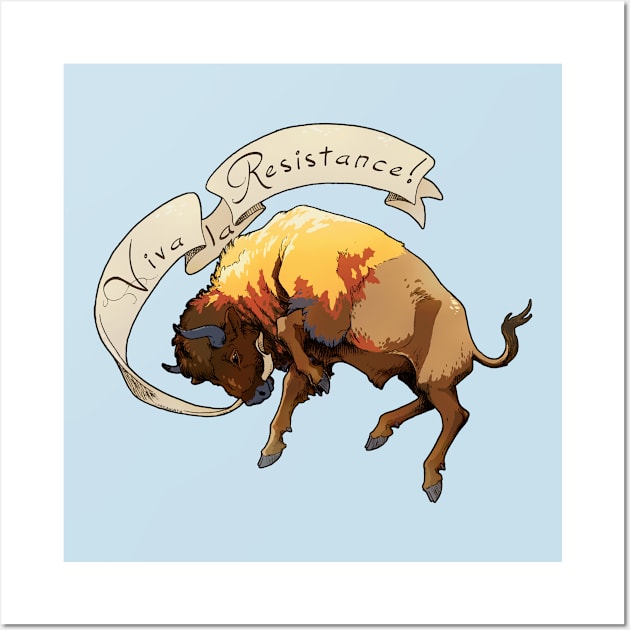 Resistance Bison Wall Art by charamath